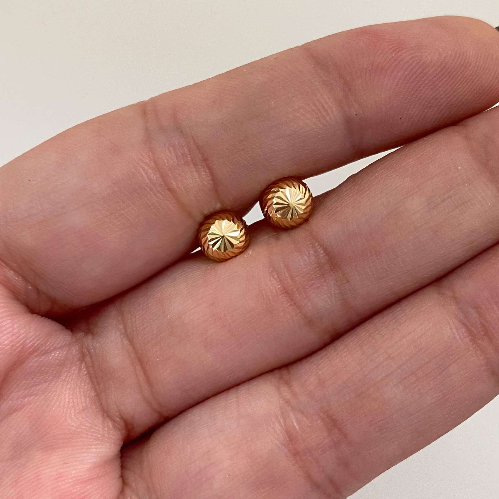 Topos media bola diamantada Oro amarillo 18k 0,65 Gr / 6 mm