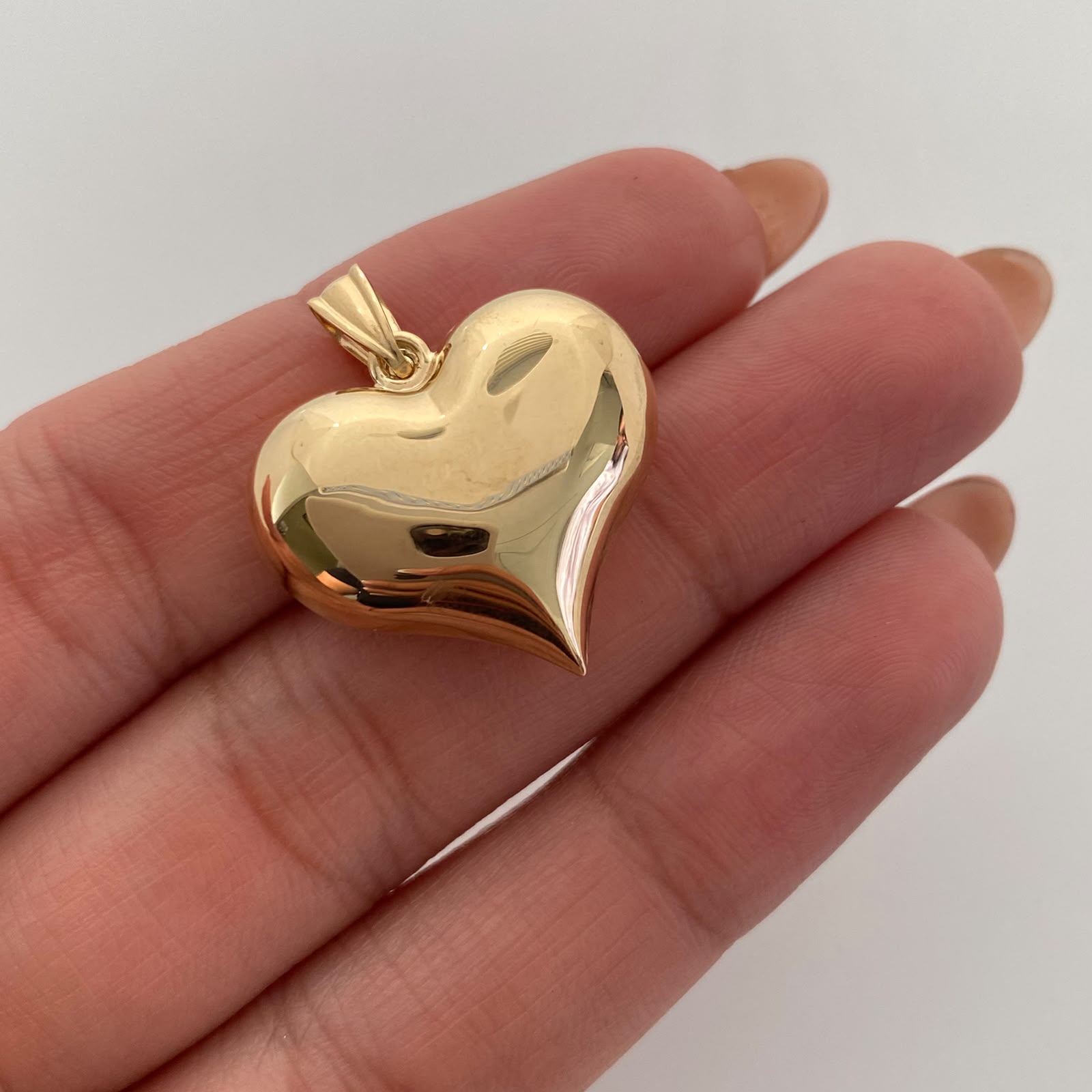 Dije It Corazon Inflado Oro amarillo 18k +6 / 2,15 Gr / 22,8 mm / 2,5 Cm
