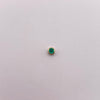 Dije Esmeralda redonda pasante Oro amarillo 18k 0,2 Gr / 3,4 mm / 0,4 Cm