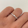 Anillo Solitario Oro blanco 18k / Talla 7 / 1,55 Gr / 1,7 mm