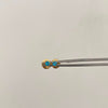 Topos Circon Azul Turquesa Oro amarillo 18k 0,4 Gr / 2,7 mm