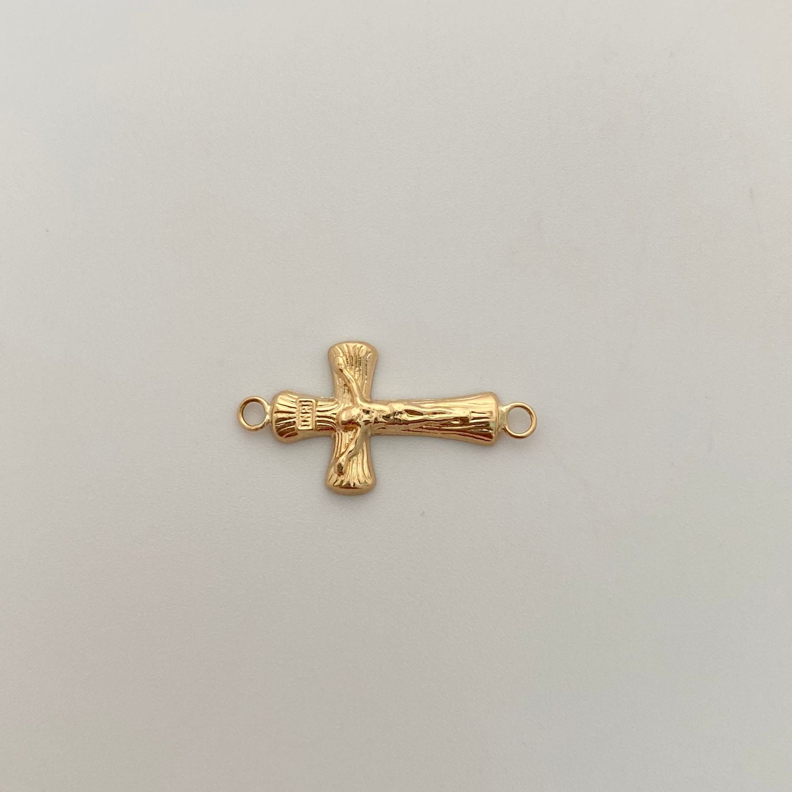 Herraje Cruz Cristo Oro amarillo 18k 0,7 Gr / 2,5 Cm