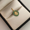 Dije Virgen de Guadalupe Casting Verde Oro amarillo 18k 1,25 Gr / 10,8 mm / 1,8 Cm