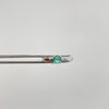 Anillo solitario con esmeralda  Oro blanco 18k / Talla 7 / 2,45 Gr