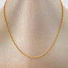 Cadena It Militar Lisa  Oro amarillo 18k +2 / 9,7 Gr / 2 mm / 60 Cm