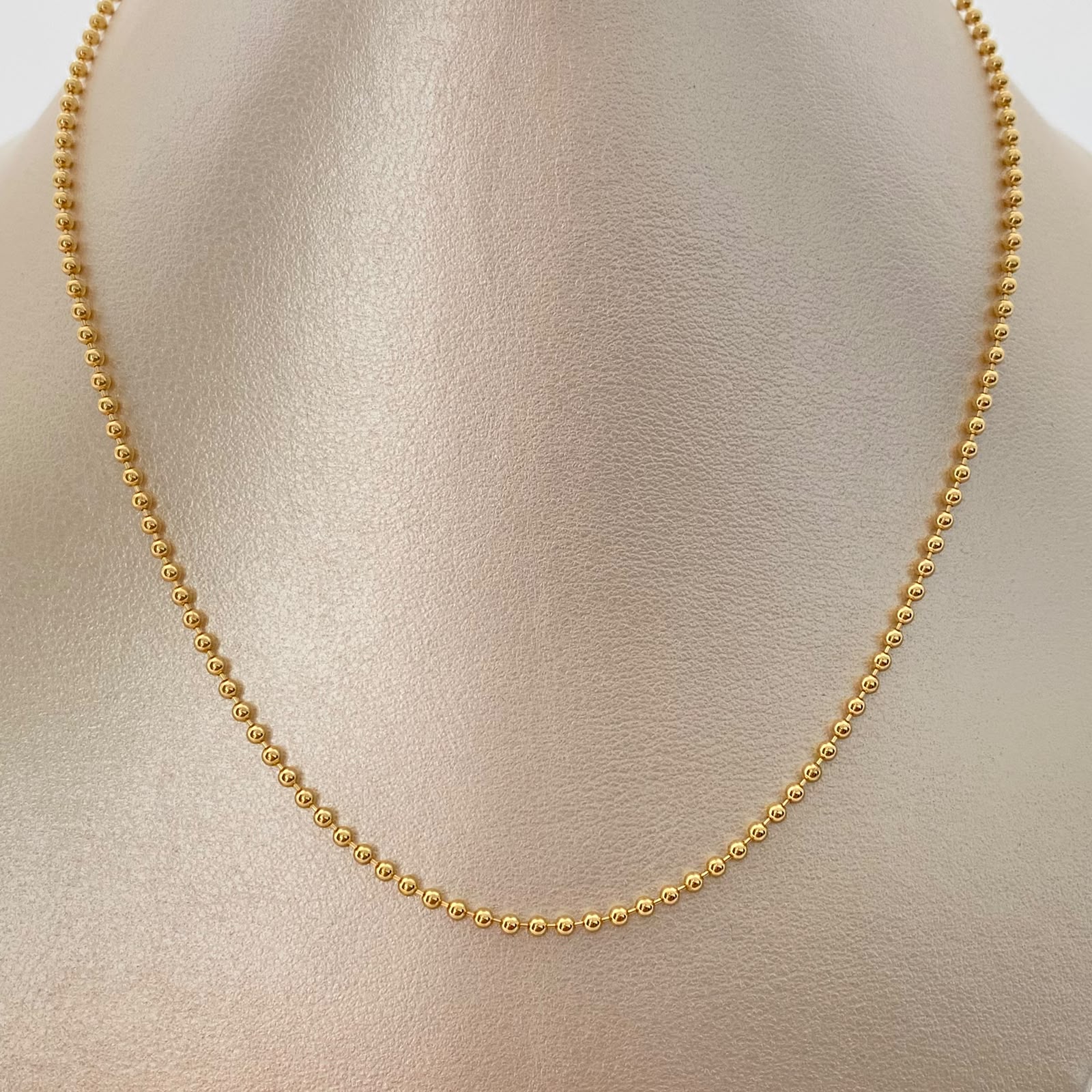 Cadena It Militar Lisa  Oro amarillo 18k +2 / 9,7 Gr / 2 mm / 60 Cm