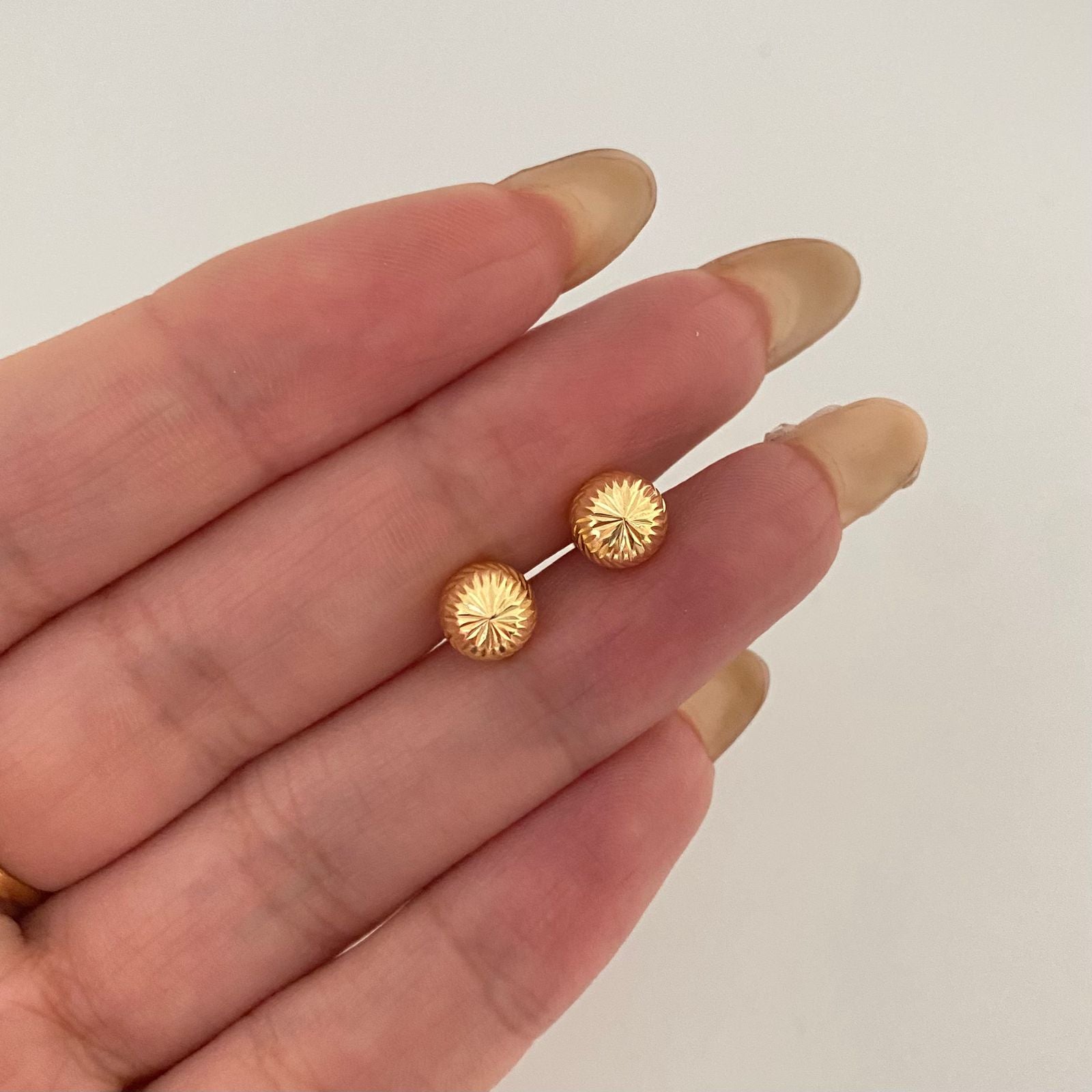 Topos bola diamantada Oro amarillo 18k 1,15 Gr / 8,0 mm