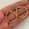Candonga Entorchada Diamantada Oro amarillo 18k 1,8 Gr / 2,8 Cm