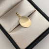 Dije Placa Ovalada Oro amarillo 18k 0,85 Gr / 12,0 mm / 2,2 Cm