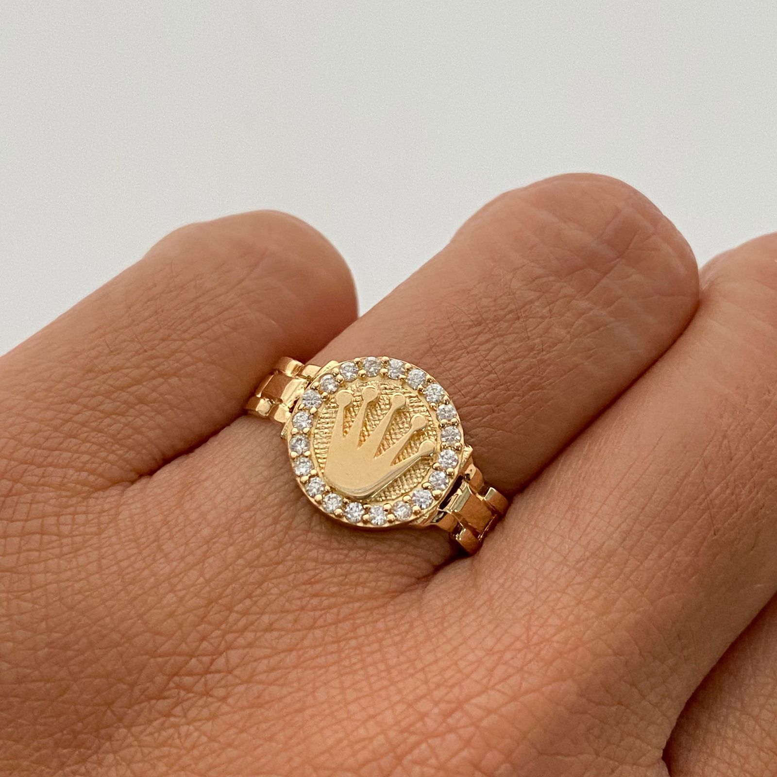 Anillo Corona Rx Casting Oro amarillo 18k / Talla 7 / 4 Gr / 4,6 mm