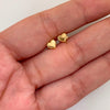 Topos mini corazon plano liso Oro amarillo 18k 0,40 Gr / 5 mm