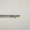 Anillo Solitario Oro amarillo 18k / Talla 8 1/2 / 1,65 Gr / 1,8 mm