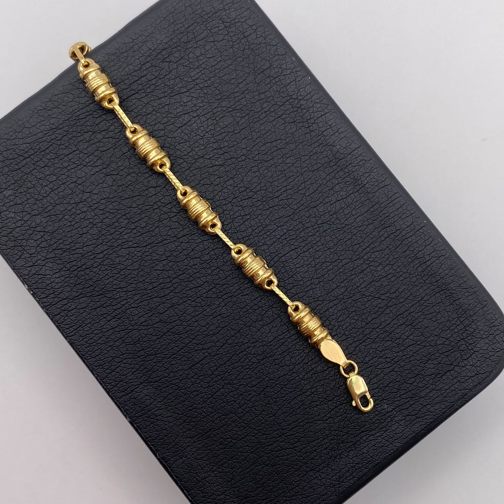 Pulso Rustico Oro amarillo 18k 4,20 Gr / 4,5 mm / 18,8 Cm Broche 0,40