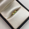Topos Mini Circon Verde Oro amarillo 18k 0,35 Gr / 2 mm
