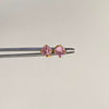 Topos Circon Rosa Oro amarillo 18k 1,1 Gr / 5 mm