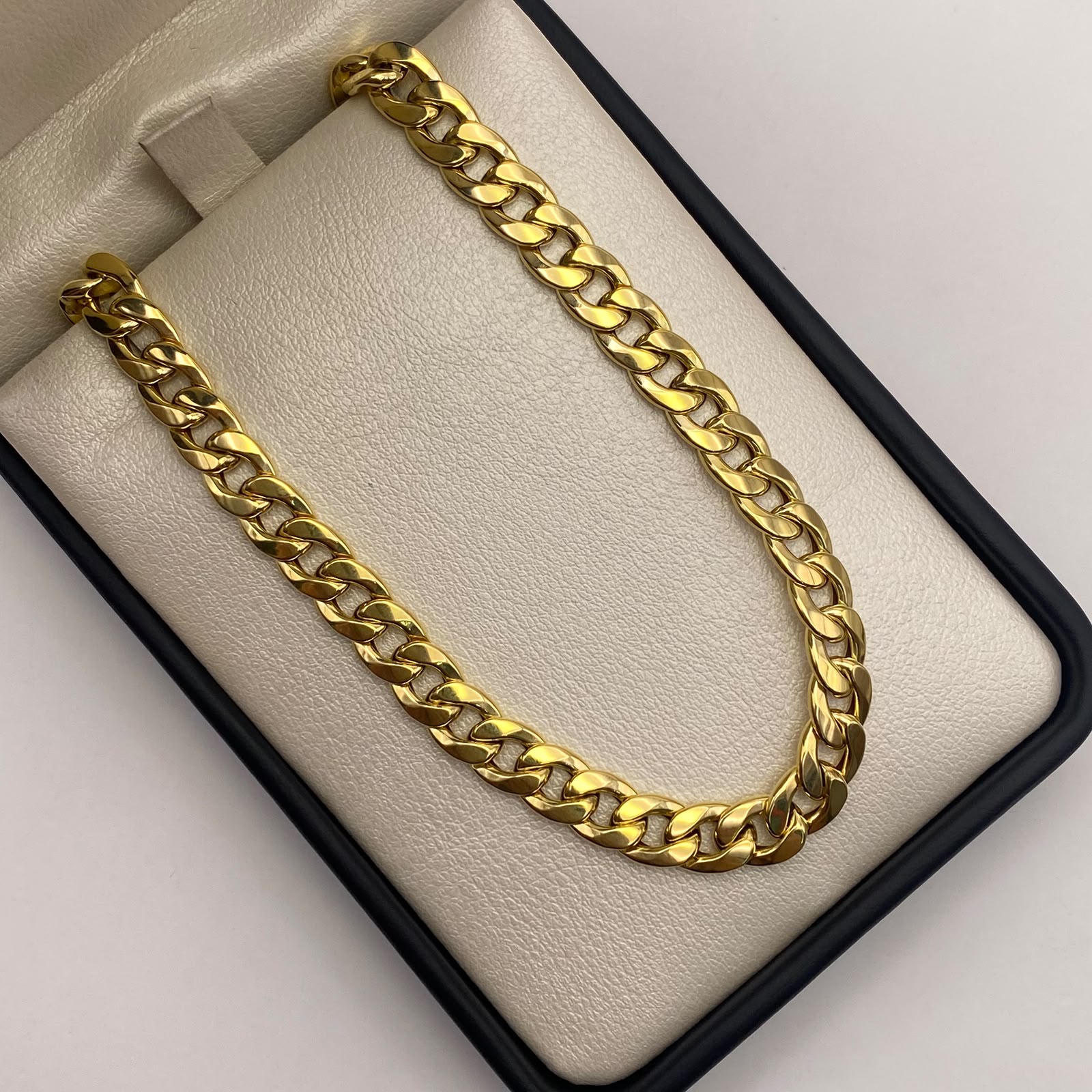Cadena It Cubana inflada Oro amarillo 18k +1 / 15,04 Gr / 6,7 mm / 60 Cm