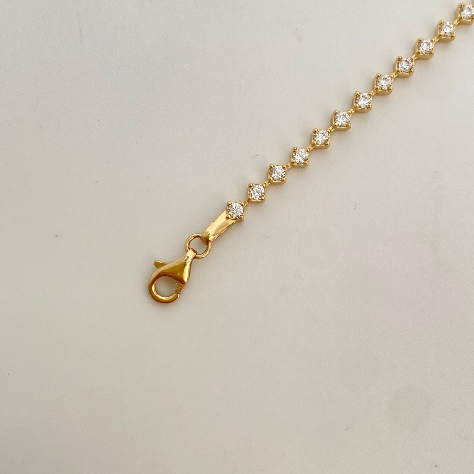 Pulso It especial circones forma rombos Oro amarillo 18k +4 / 4,65 Gr / 3,2 mm / 18,5 Cm