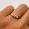 Anillo Solitario Oro amarillo 18k / Talla 7 / 1,65 Gr / 1,2 mm