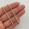 Cadena militar diamantada 3mm  Oro rosa 18k +1 / 17,40 Gr / 60 cm Broche 0,60