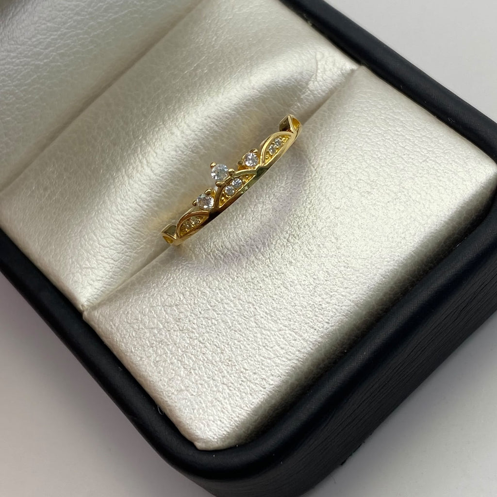 Anillo 15 Tiara Oro amarillo 18k / Talla 6 1/2 / 1,7 Gr
