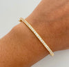 Aro con circones blanco  Oro amarillo 18k 8,3 Gr / 2,8 mm / 18 Cm