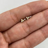 Topos Tres circones blancos Oro amarillo 18k 0,55 Gr / 4,0 mm