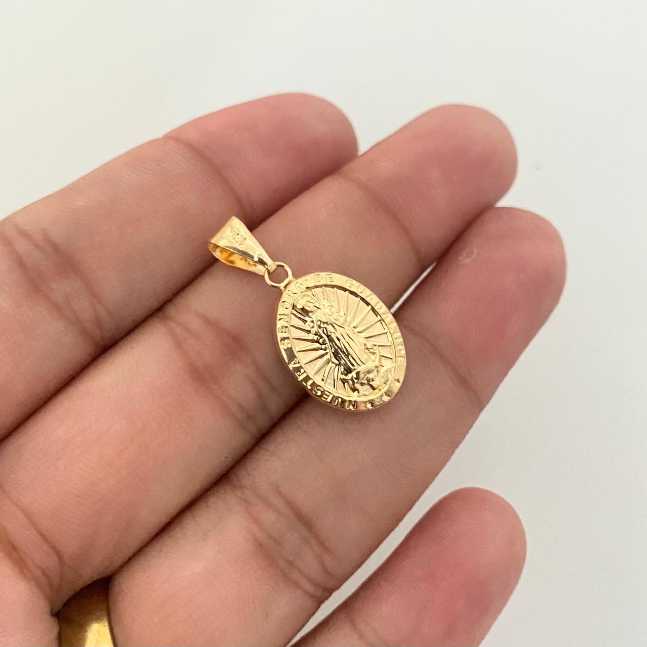 Dije guadalupe troquel Oro amarillo 18k 1,05 Gr / 2,5 Cm