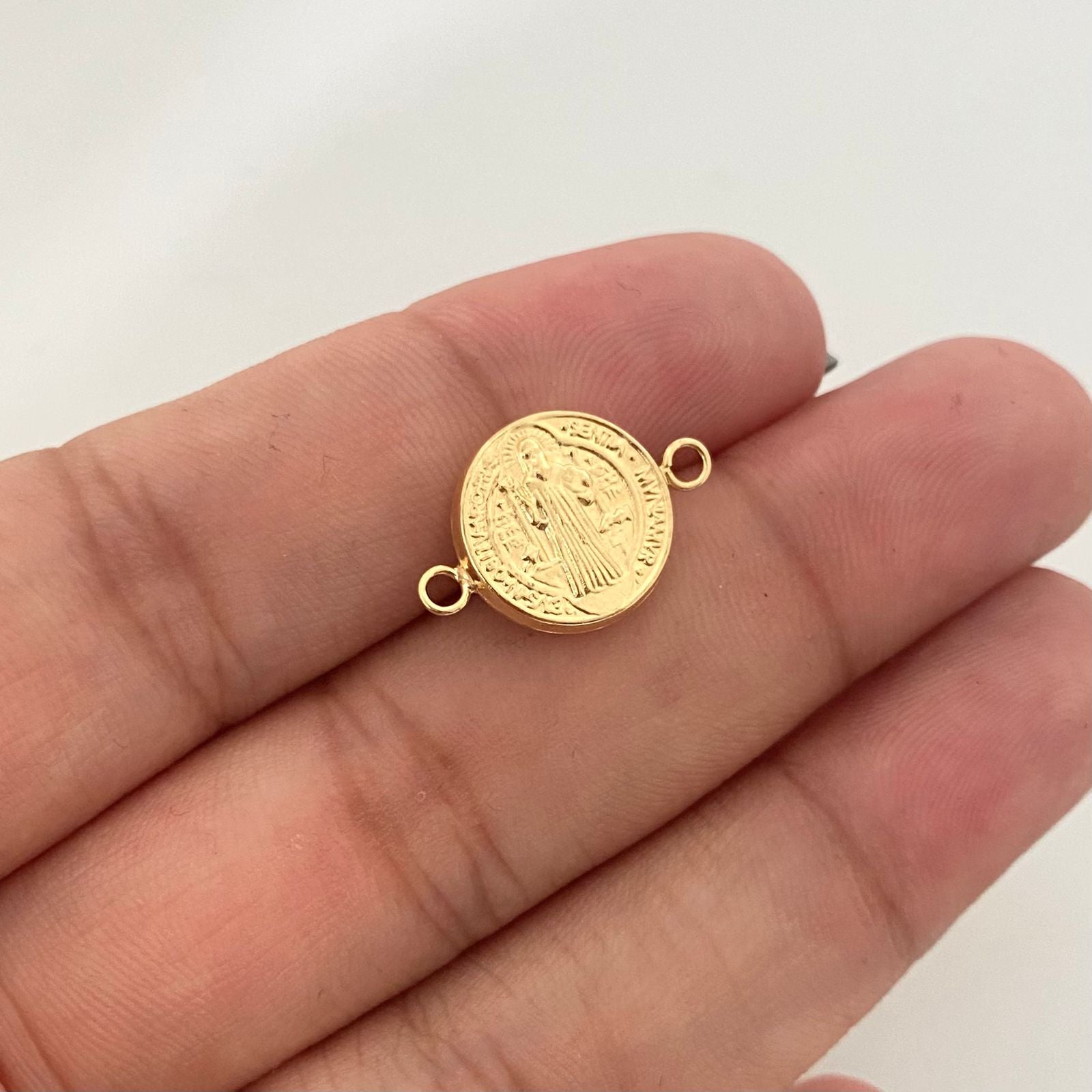 Herraje san benito Oro amarillo 18k 0,70 Gr / 1,8 Cm