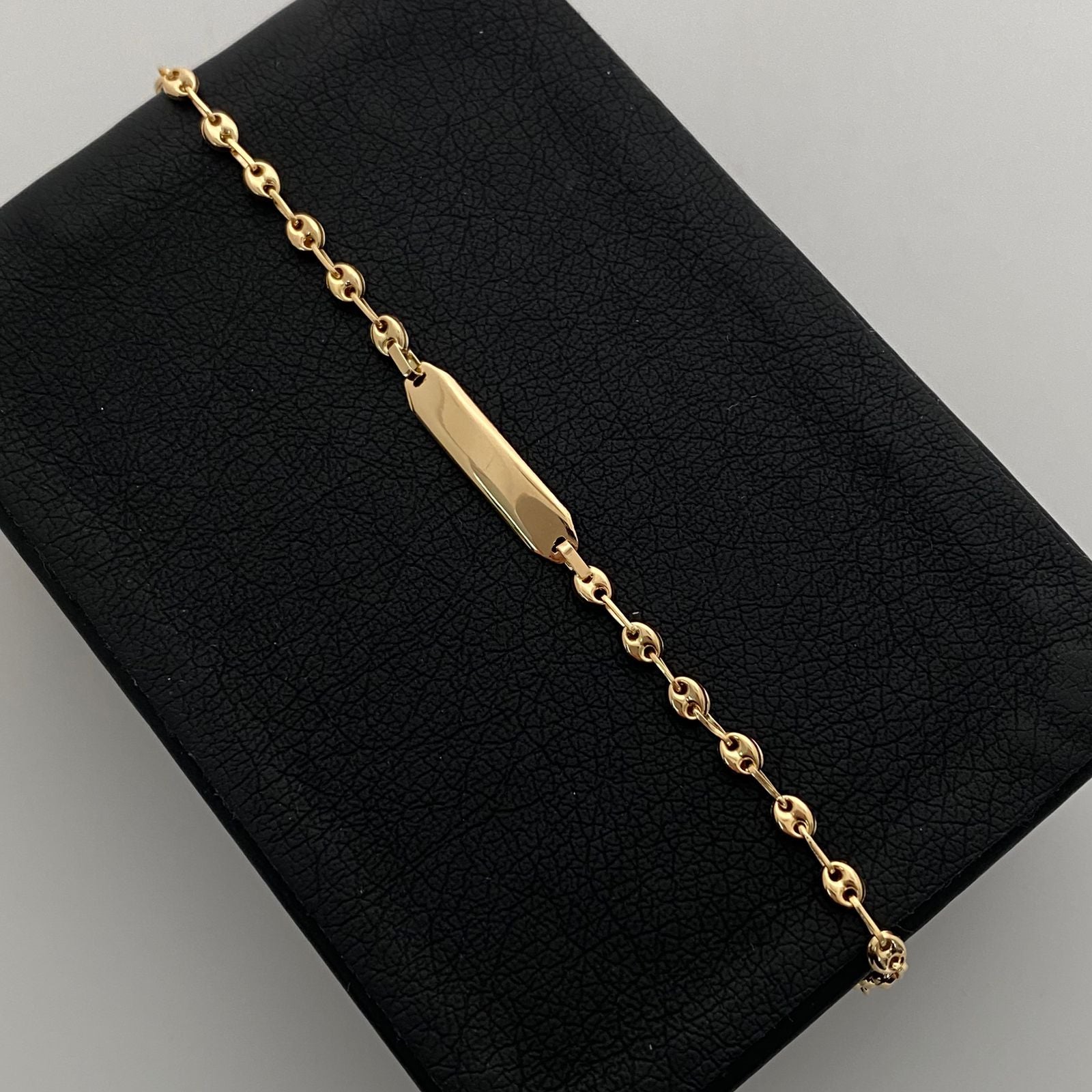 Pulso bebé gc placa biselada  Oro amarillo 18k 1,90 Gr / 4,7 mm / 16 Cm Broche 0,15