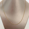 Cadena It Plana Diamantada Tres oros 18k 1,9 Gr / 1,6 mm / 45 Cm