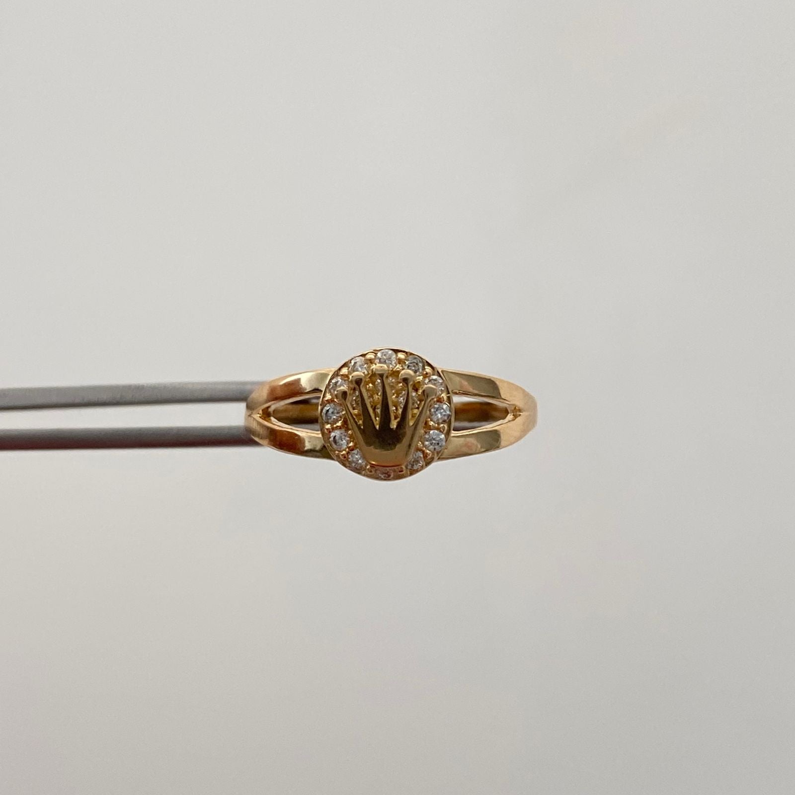 Anillo Corona Rx Oro amarillo 18k / Talla 6 1/2 / 2,35 Gr / 1,8 mm