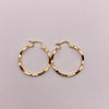Candonga lisa ondulada Oro amarillo 18k 1,4 Gr / 2,5 Cm