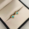 Topos Corazon Casting Turquesa Oro amarillo 18k 1,3 Gr / 7,8 mm