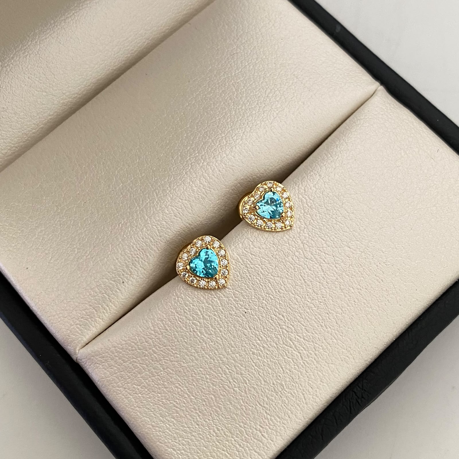 Topos Corazon Casting Turquesa Oro amarillo 18k 1,3 Gr / 7,8 mm