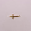 Herraje cruz lisa Oro amarillo 18k 0,52 Gr / 2,5 Cm