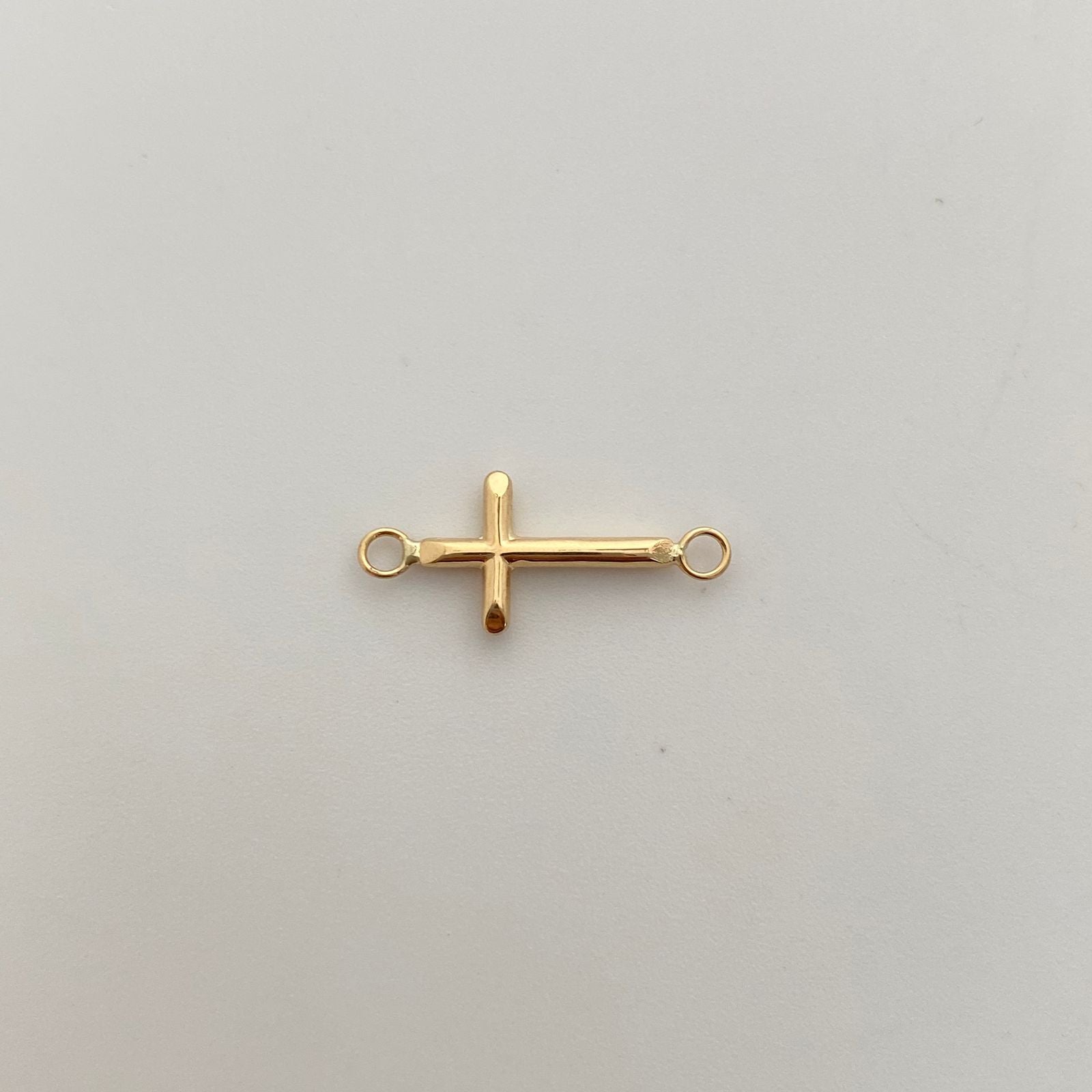 Herraje Cruz Tubular Oro amarillo 18k 0,3 Gr / 9,4 Cm