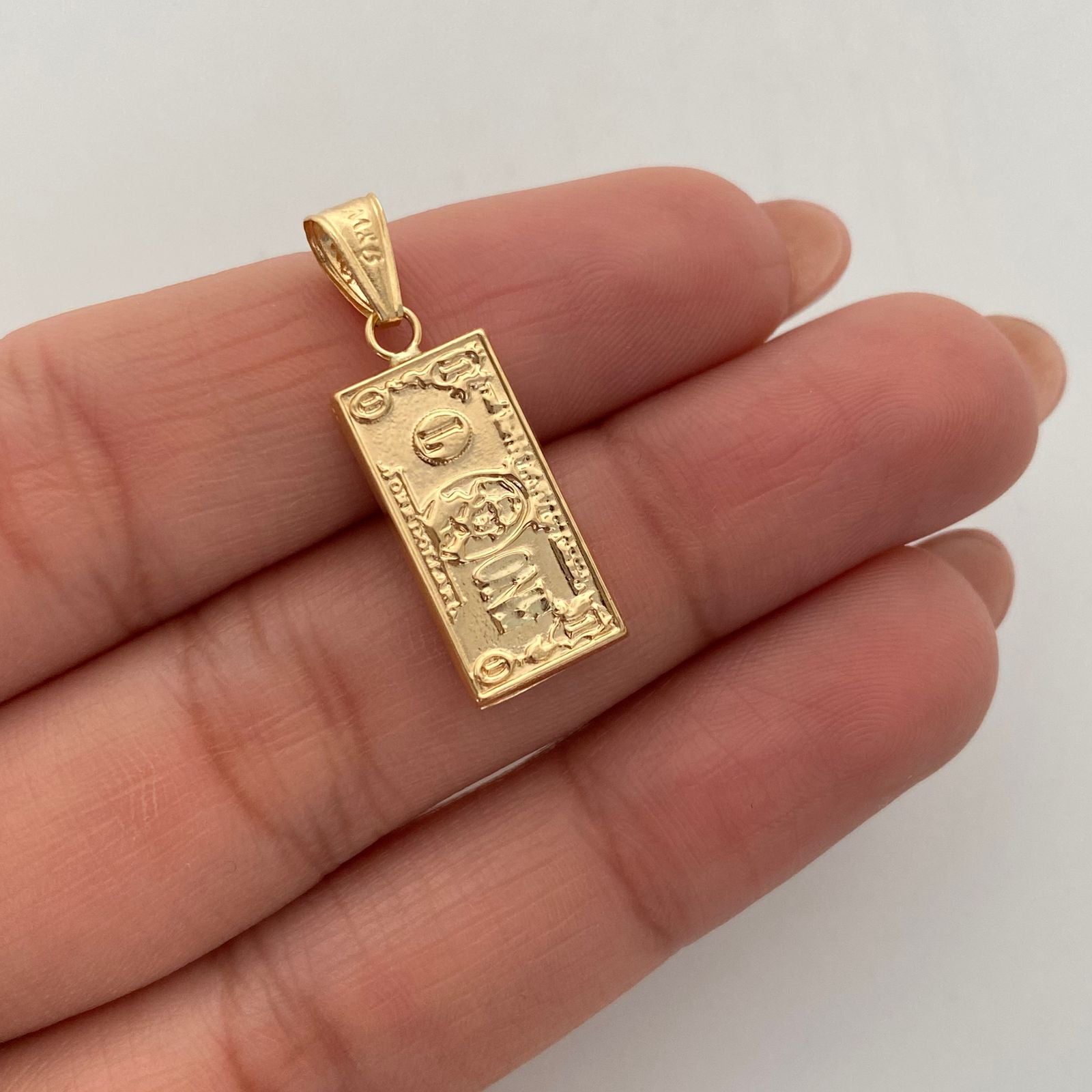 Dije Dollar Oro amarillo 18k 1,15 Gr / 9,4 mm / 2,8 Cm