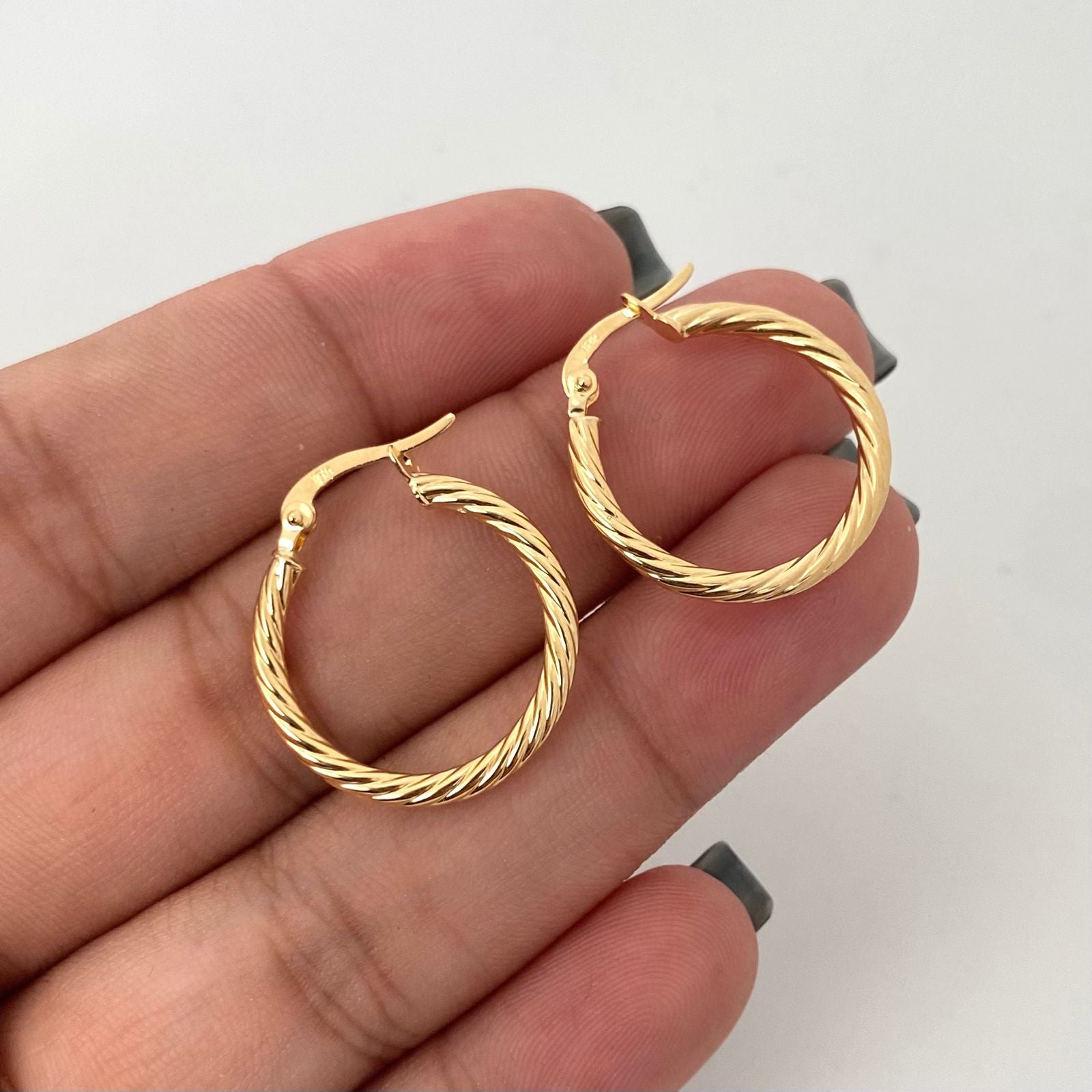 Candonga entorchada Oro amarillo 18k 1,65 Gr / 2,3 Cm