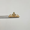 Anillo 15 Casting Blanco y Verde Oro amarillo 18k / Talla 7 / 2,1 Gr