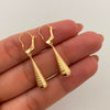 Candonga Lagrima Oro amarillo 18k 0,7 Gr / 3 Cm