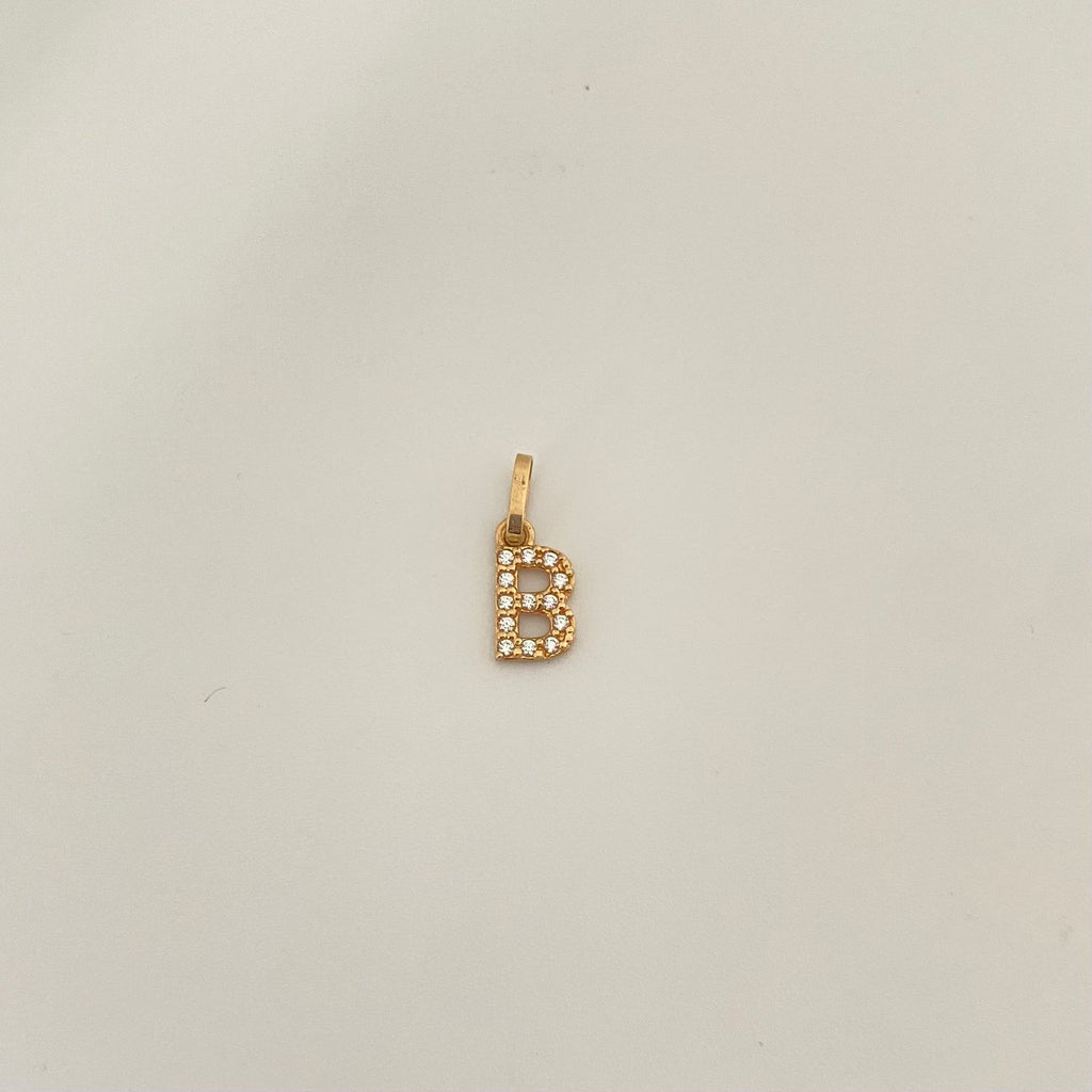 Dije letra B casting Oro amarillo 18k 0,6 Gr / 1,5 Cm