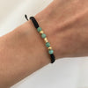 Pulsera tejida con bolas y cilindros diamantados  Oro amarillo 18k 0,3 Gr