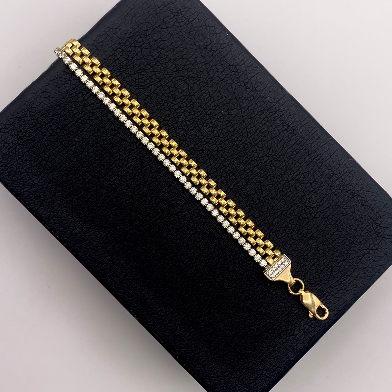 Pulso It tennis tipo reloj Oro amarillo 18k 9,32 Gr / 5,9 mm / 19 Cm