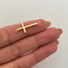 Herraje Cruz Tubular Oro amarillo 18k 0,5 Gr / 2,5 Cm