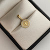 Dije It san benito circones rededor Oro amarillo 18k +3 / 1 Gr / 1,71 Cm