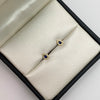Topos gota circones blancos y azul rey Oro amarillo 18k 0,7 Gr / 4,53 mm