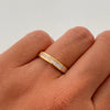 Anillo Fila Circones Oro amarillo 18k / Talla 6 / 2,35 Gr / 3,2 mm