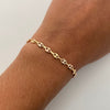 Tobillera Gc Liso Tres oros 18k 3,60 Gr / 4,2 mm / 26,2 Cm Broche 0,40