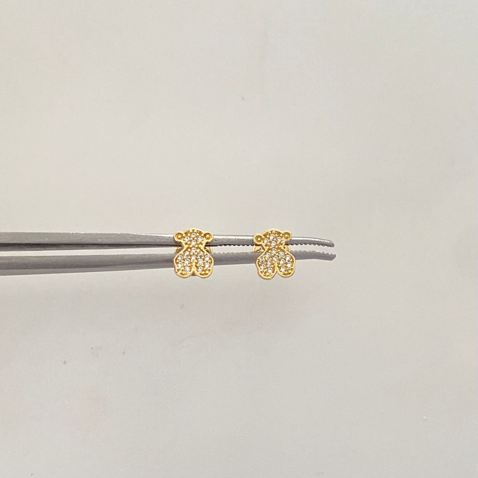 Topos oso ts casting blanco Oro amarillo 18k 0,85 Gr / 5,3 mm