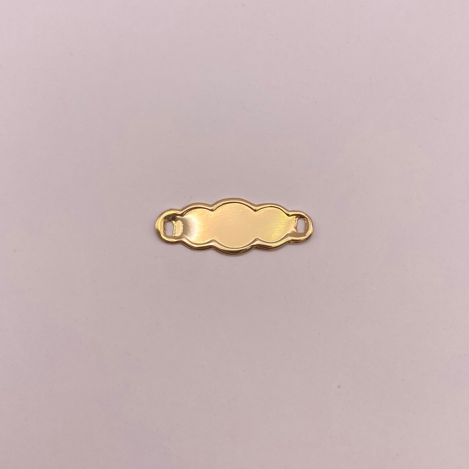 Herraje Placa nube lisa Oro amarillo 18k 0,43 Gr / 2,2 Cm
